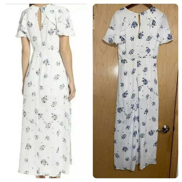 LUSH Ivory Floral Long Maxi Dress - Picture 2 of 16